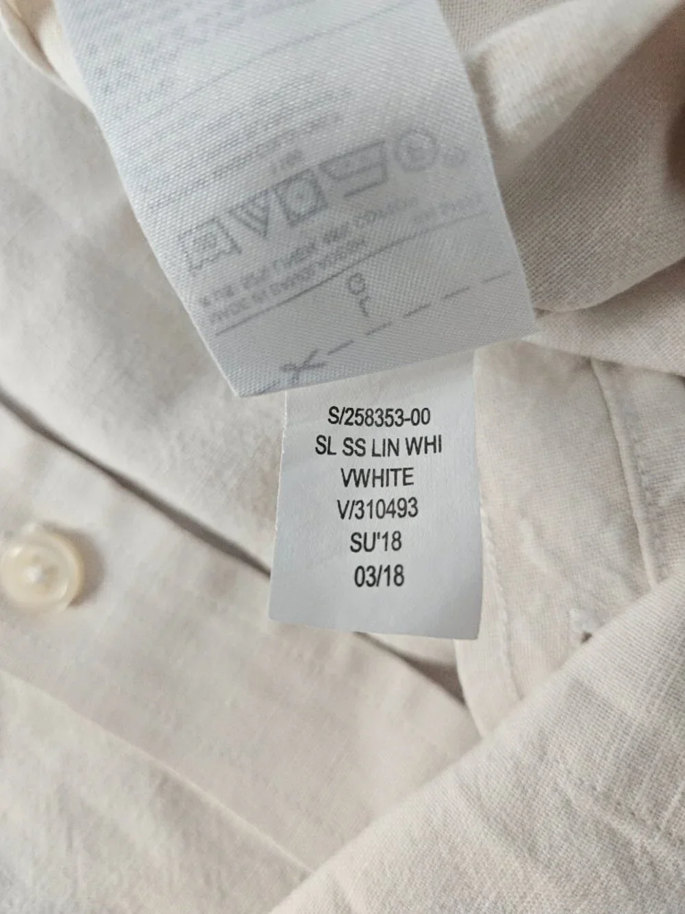 Banana Republic Slim-Fit Linen Blend Shirt in White, Men’s Size Large